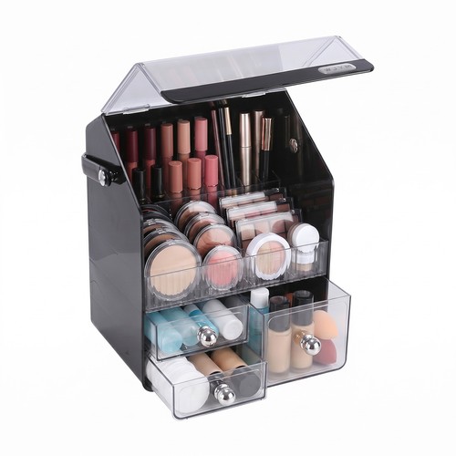 Cosmetic storage box with - storage,